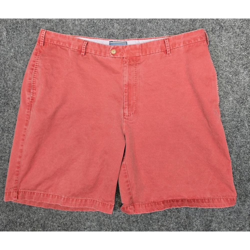 Peter Millar Shorts Mens 42 Red Garment Dyed Chino Pima Cotton Crown Logo Casual